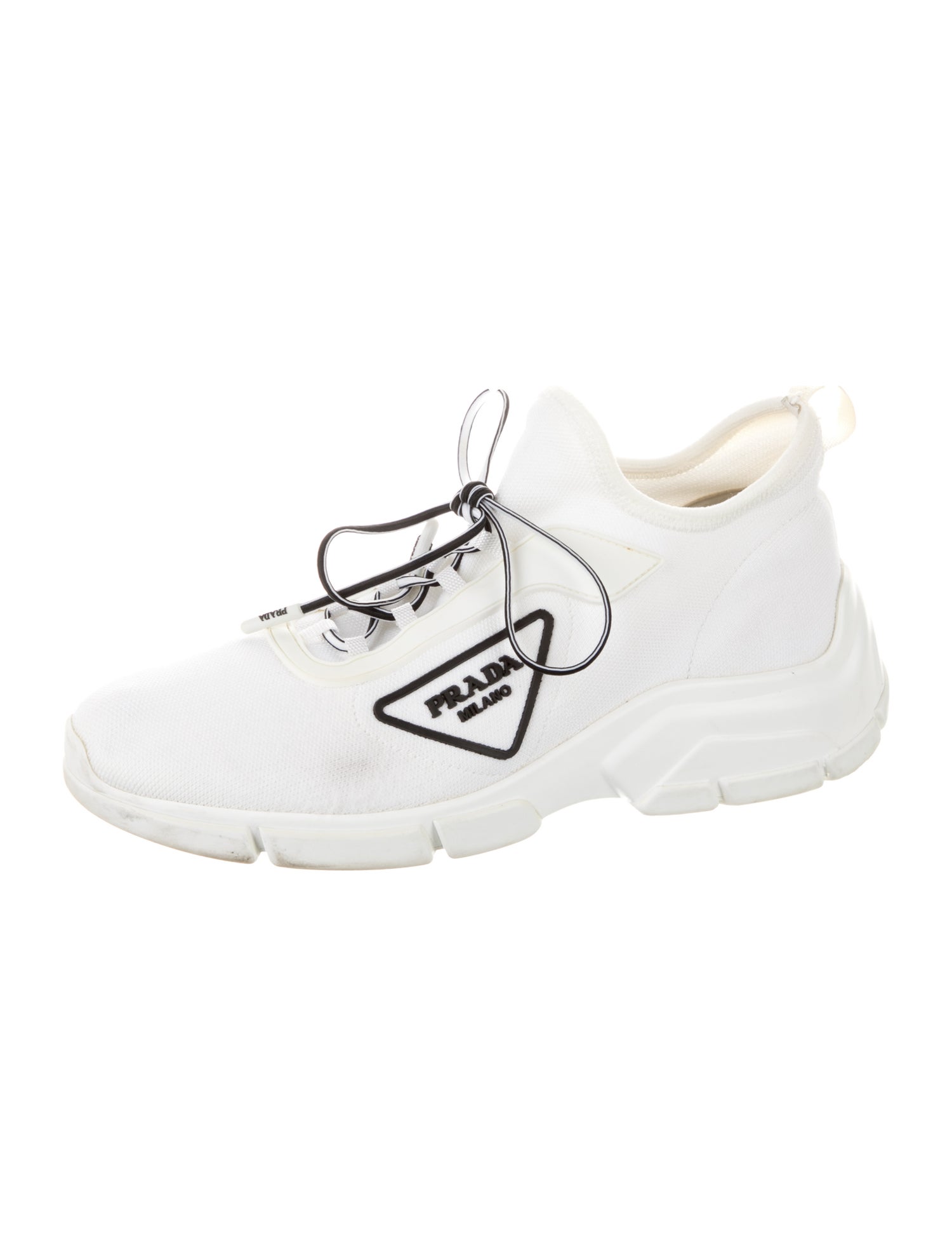 Prada Canvas Graphic Print Sneakers