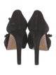 Prada Suede Cutout Accent Pumps