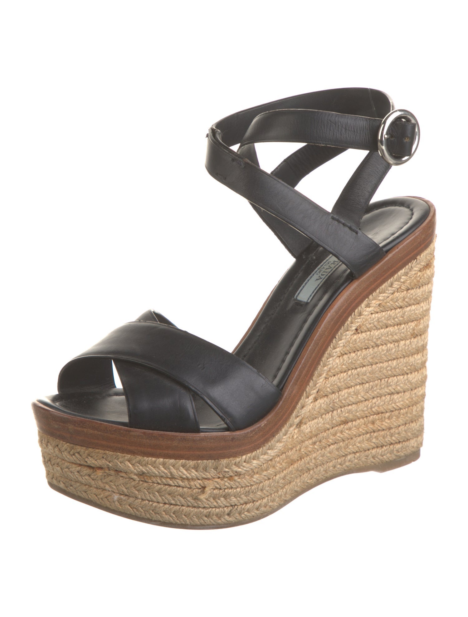 Prada Leather Espadrilles