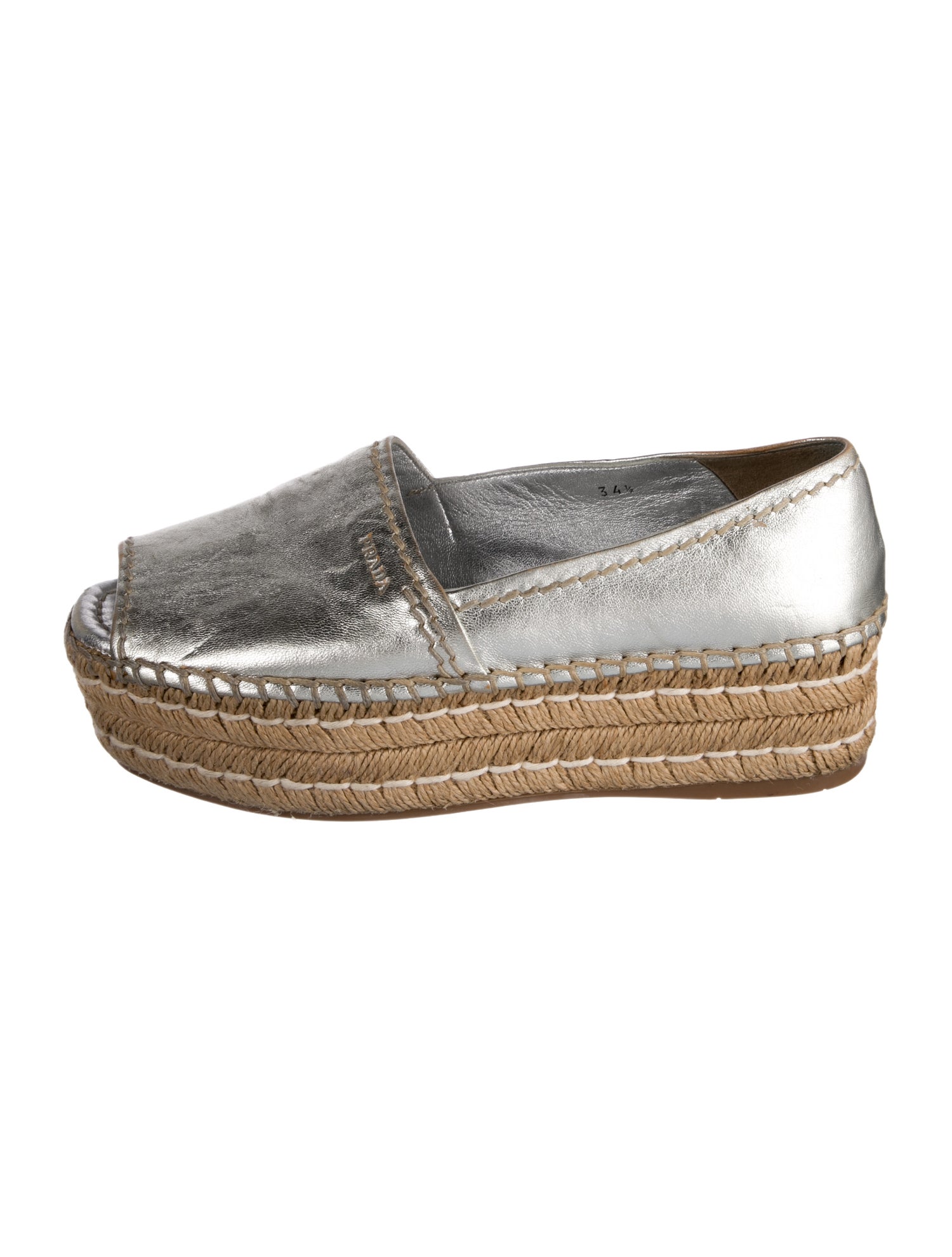Prada Leather Espadrilles