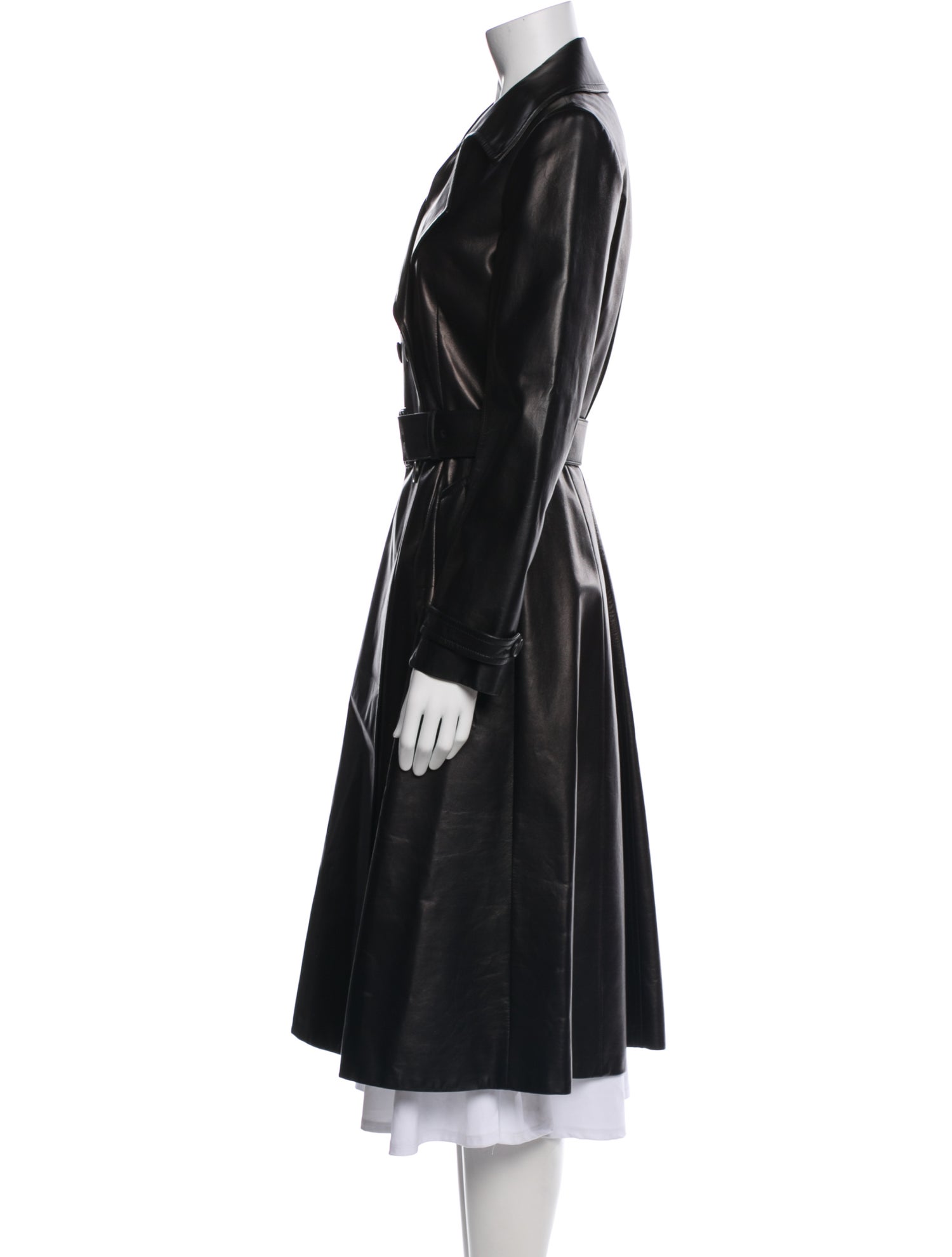 Prada 2019 Leather Trench Coat