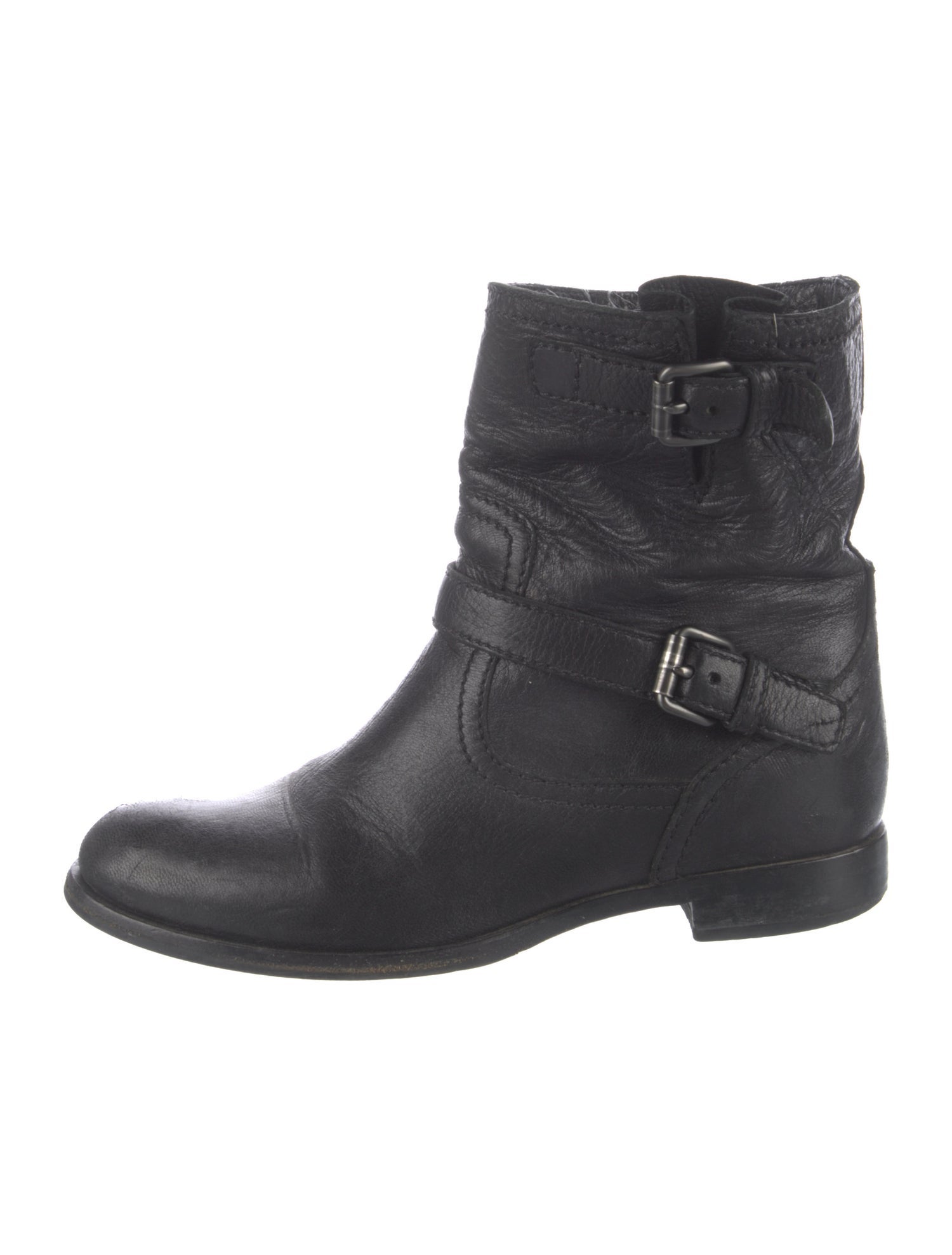 Prada Leather Moto Boots
