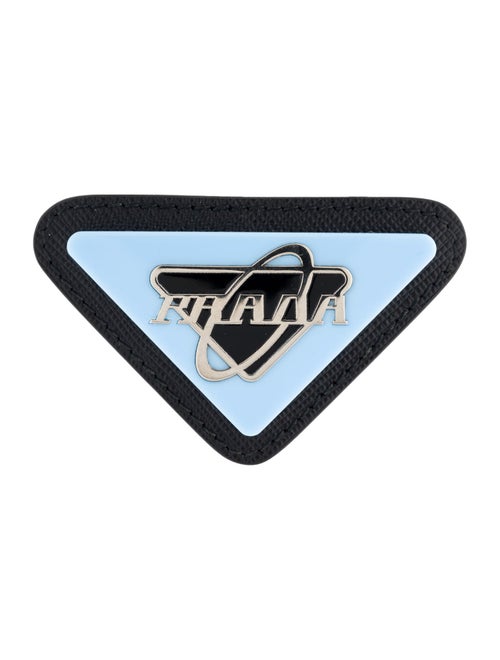 Prada Enamel Triangular Logo Pin Brooch