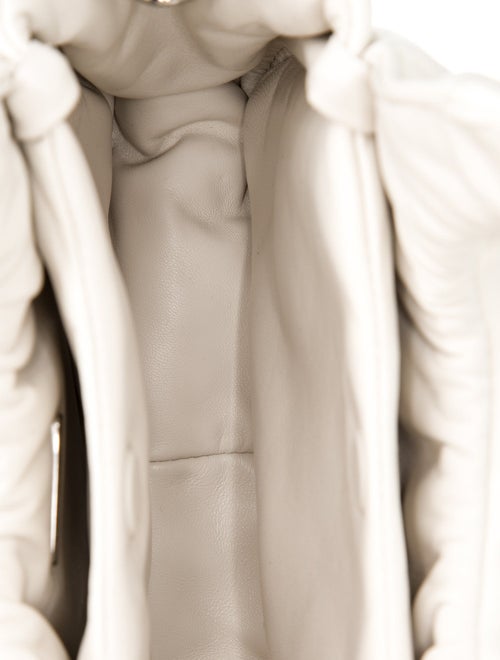 Prada Enameled Metal Triangle Padded Tote Small