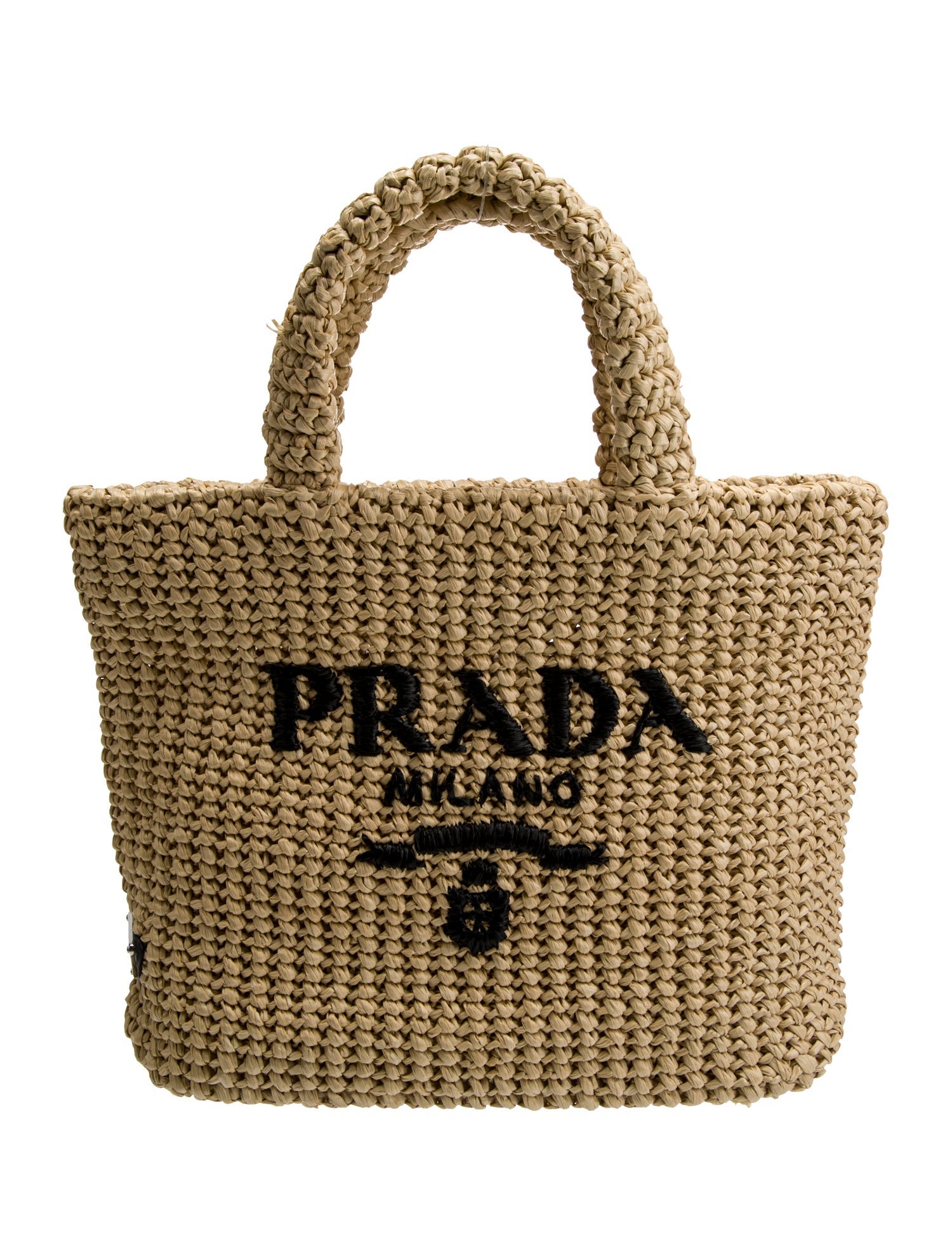 Prada Enameled Metal Triangle Top Handle Bag Small