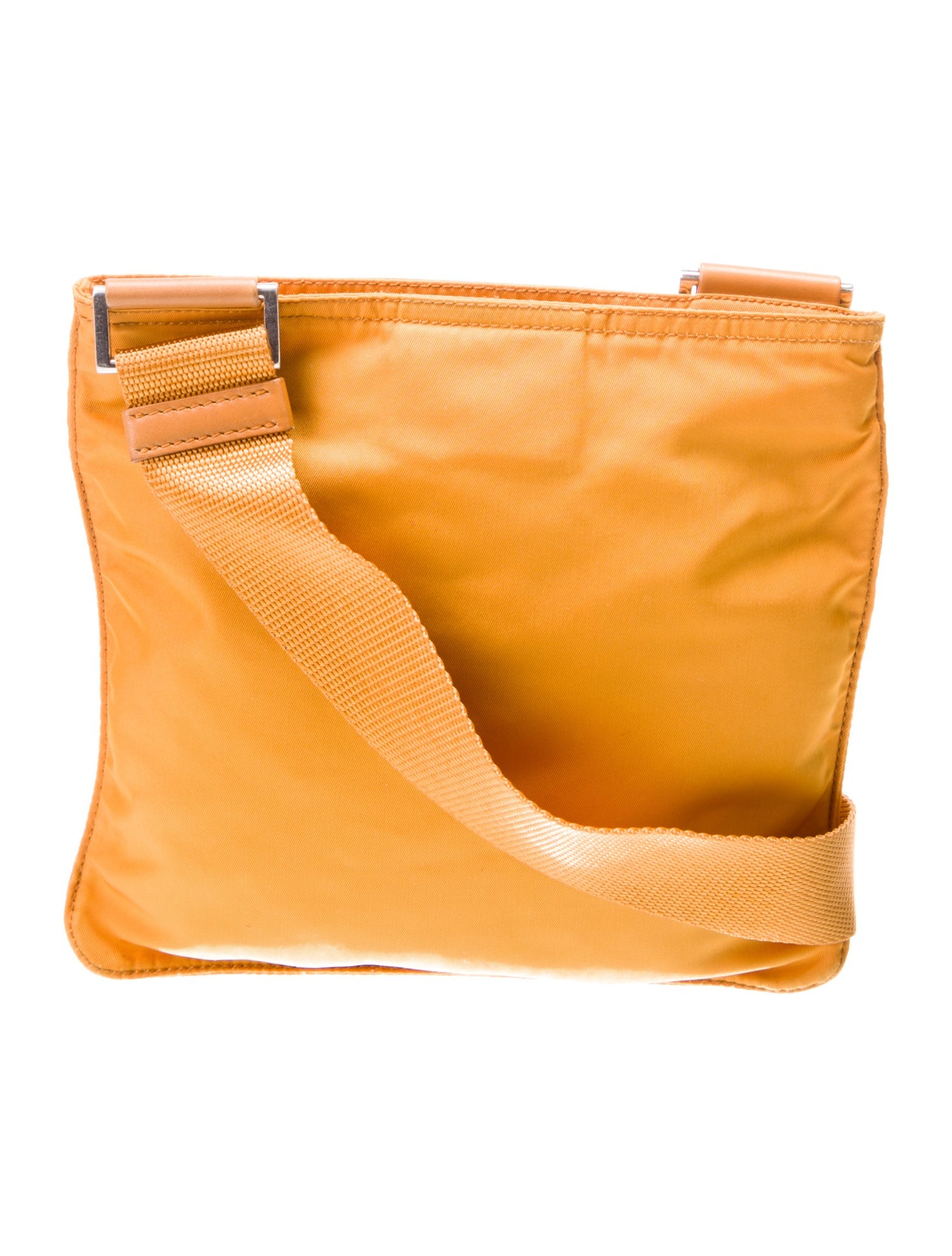 Prada Enameled Metal Triangle Crossbody Bag