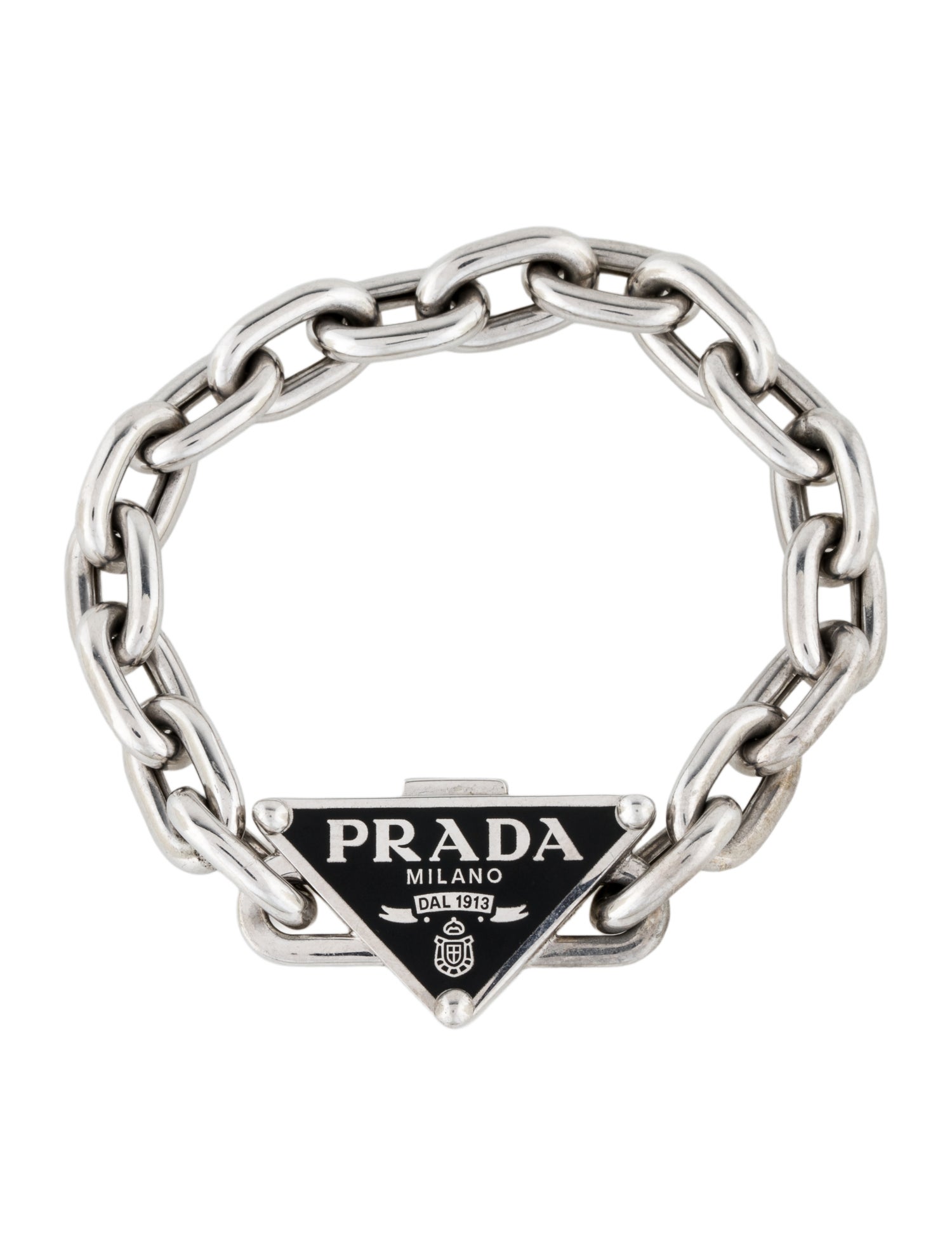 Prada Enamel Symbole Link Bracelet