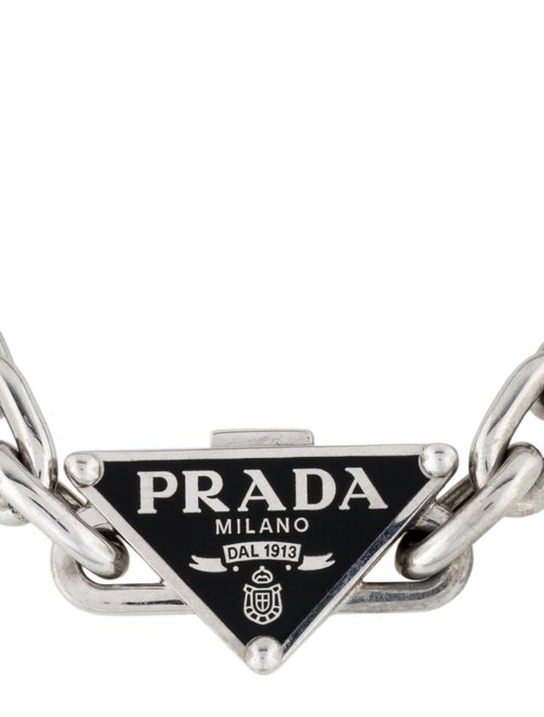 Prada Enamel Symbole Link Bracelet