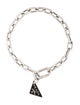Prada Enamel Triangle Logo Charm Bracelet