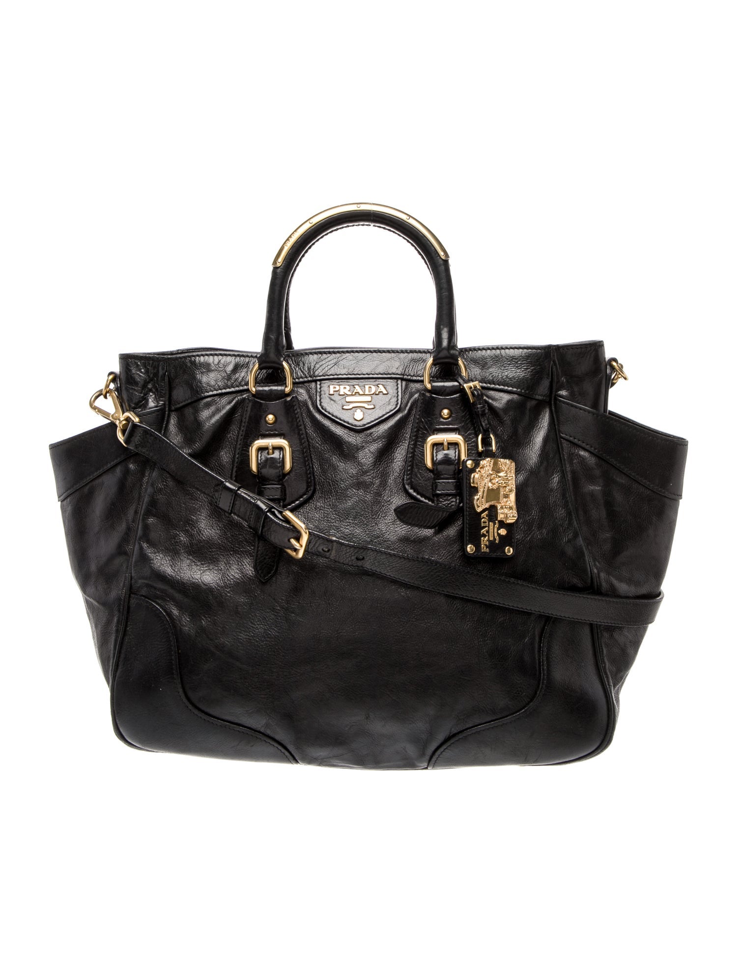 Prada Leather Top Handle Bag