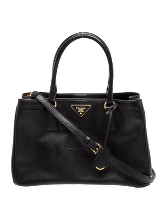 Prada Enameled Metal Triangle Galleria Tote Medium