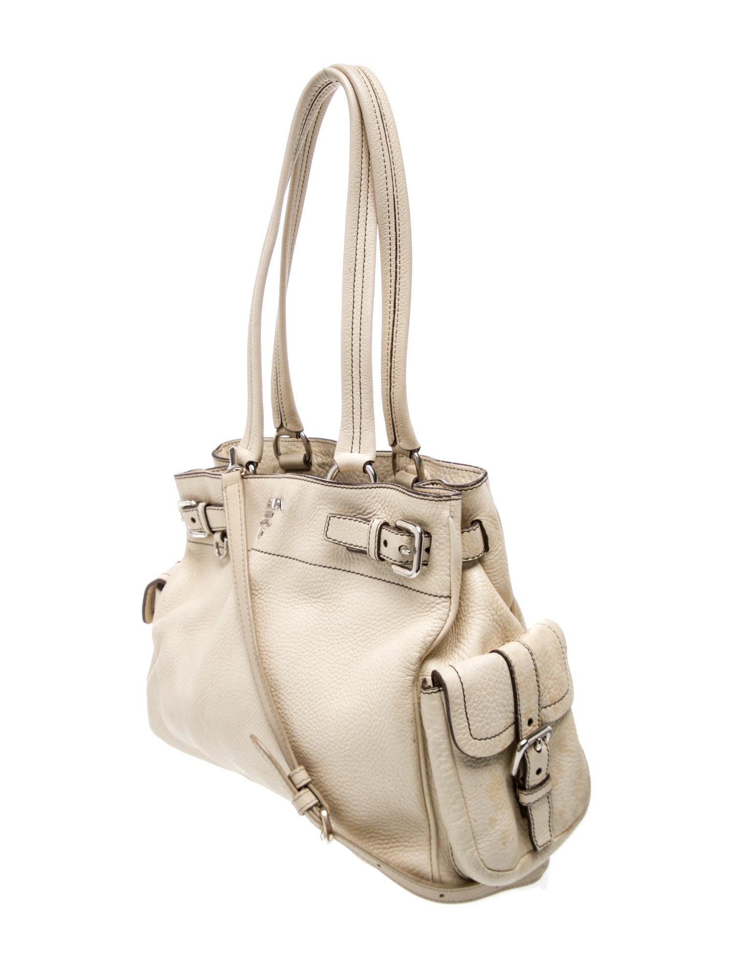 Prada Enameled Metal Triangle Bauletto