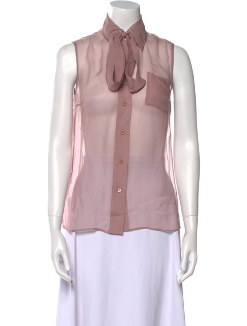 Prada 2018 Silk Button-Up Top