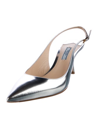 Prada Patent Leather Slingback Pumps