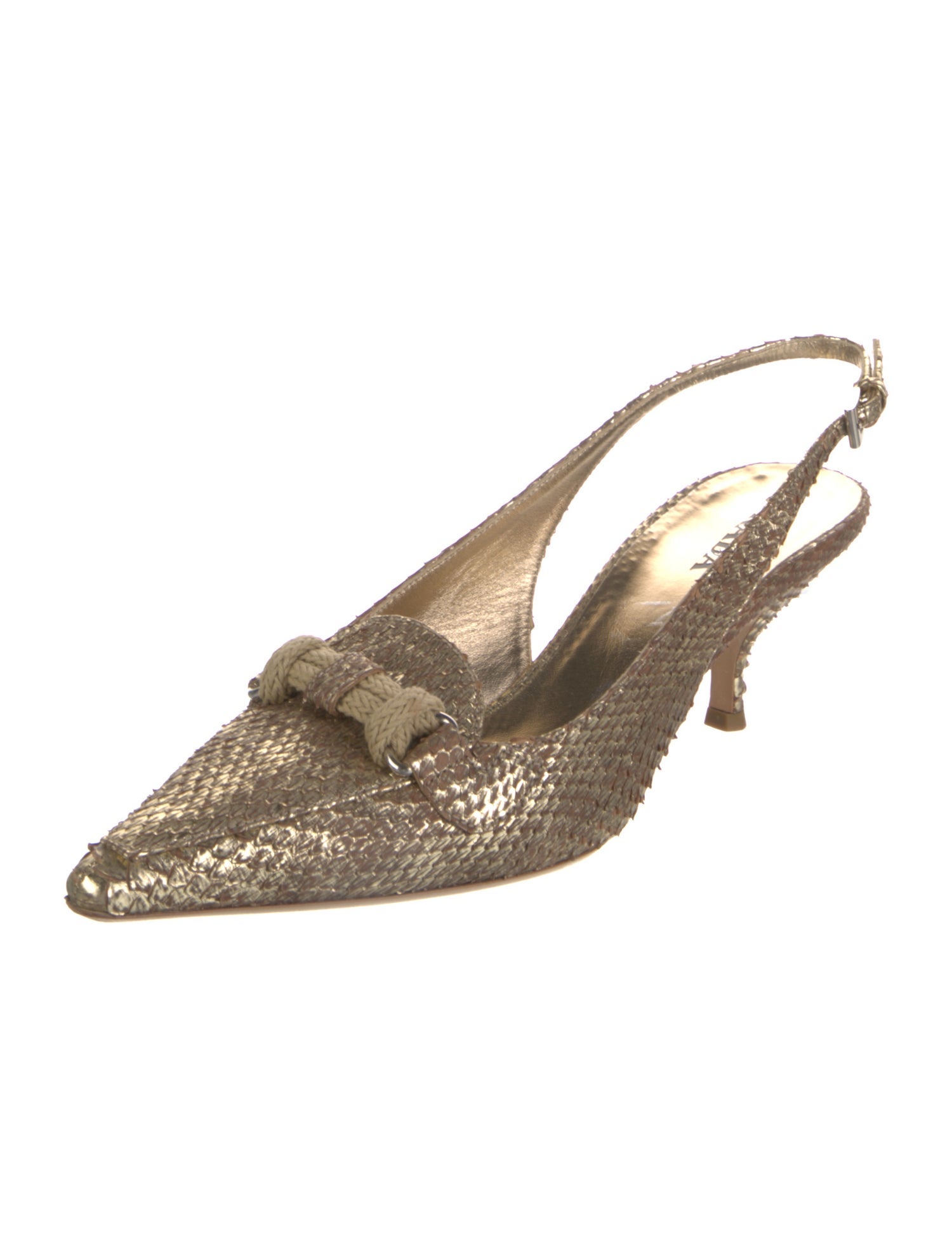 Prada Water Snake Slingback Pumps