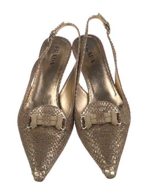 Prada Water Snake Slingback Pumps