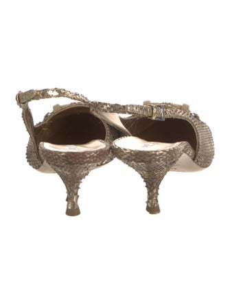 Prada Water Snake Slingback Pumps