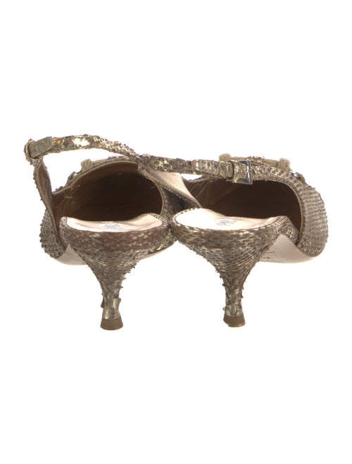 Prada Water Snake Slingback Pumps
