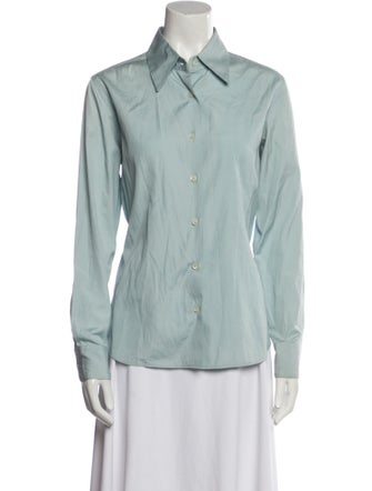 Prada Long Sleeve Button-Up Top