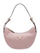 Prada Enameled Metal Triangle Arque Shoulder Bag Glicine