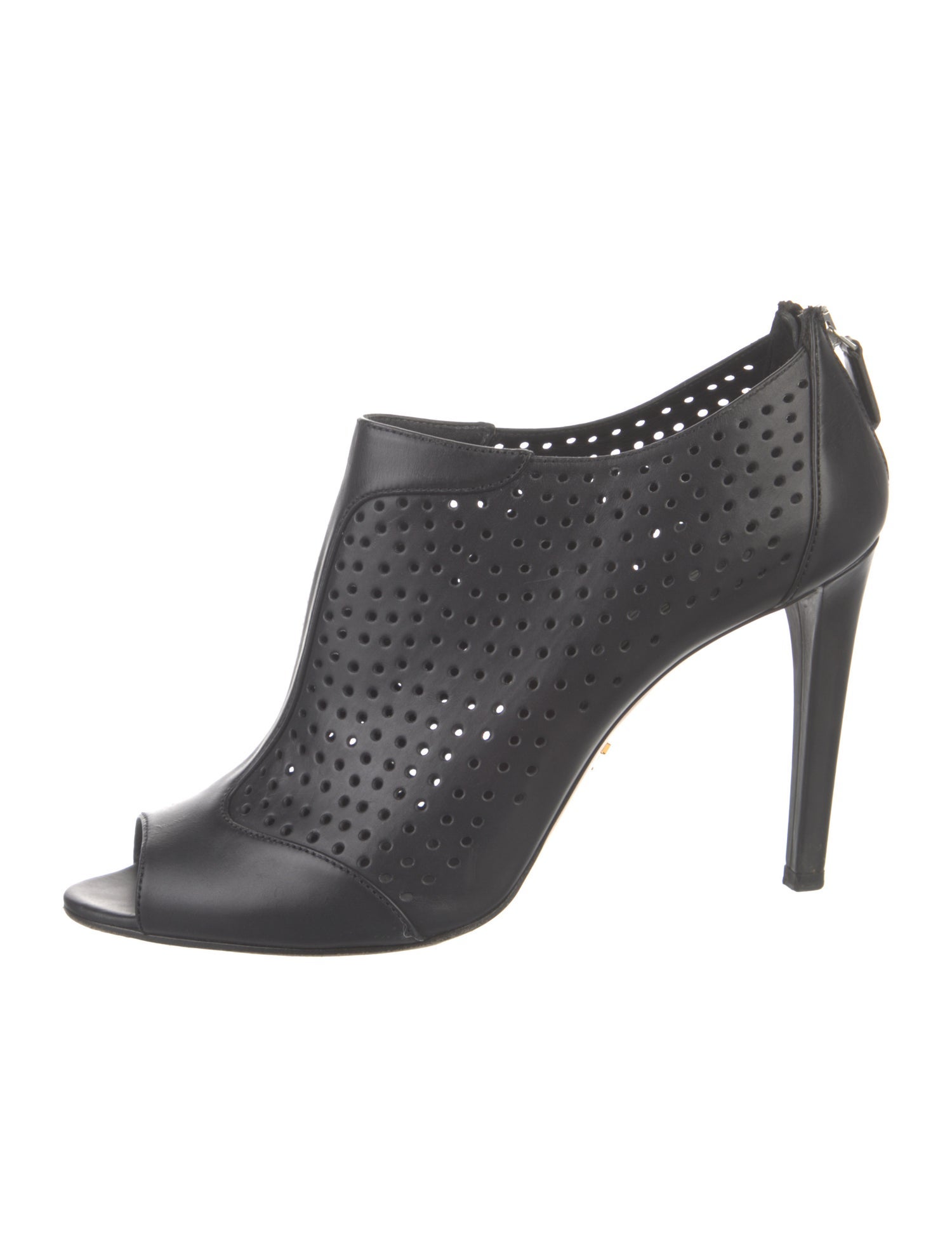 Prada Leather Lasercut Accents Pumps