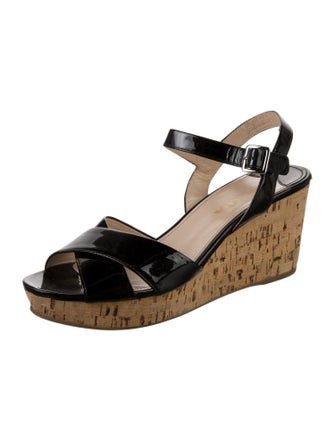 Prada Patent Leather Slingback Sandals