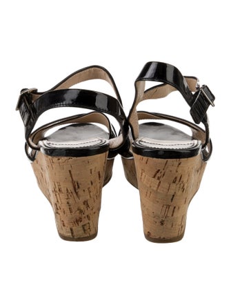 Prada Patent Leather Slingback Sandals
