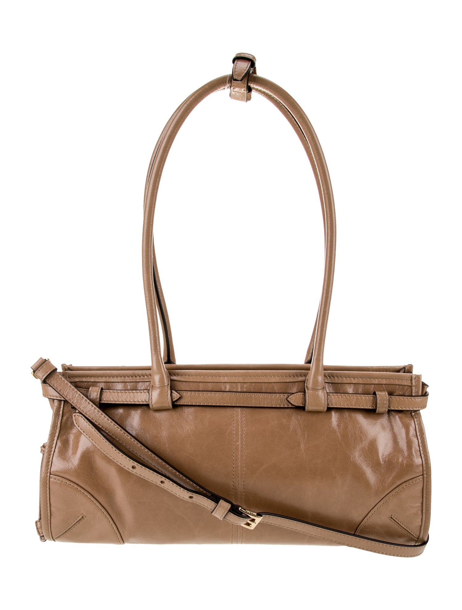 Prada Enameled Metal Triangle Soft Lux Bonnie Medium 2024