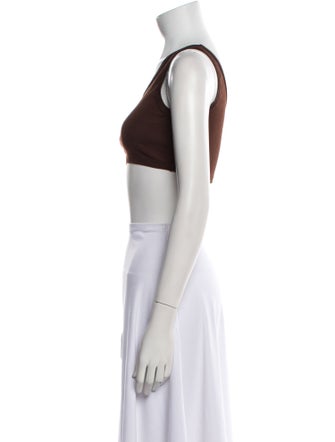 Prada 2023 Scoop Neck Crop Top