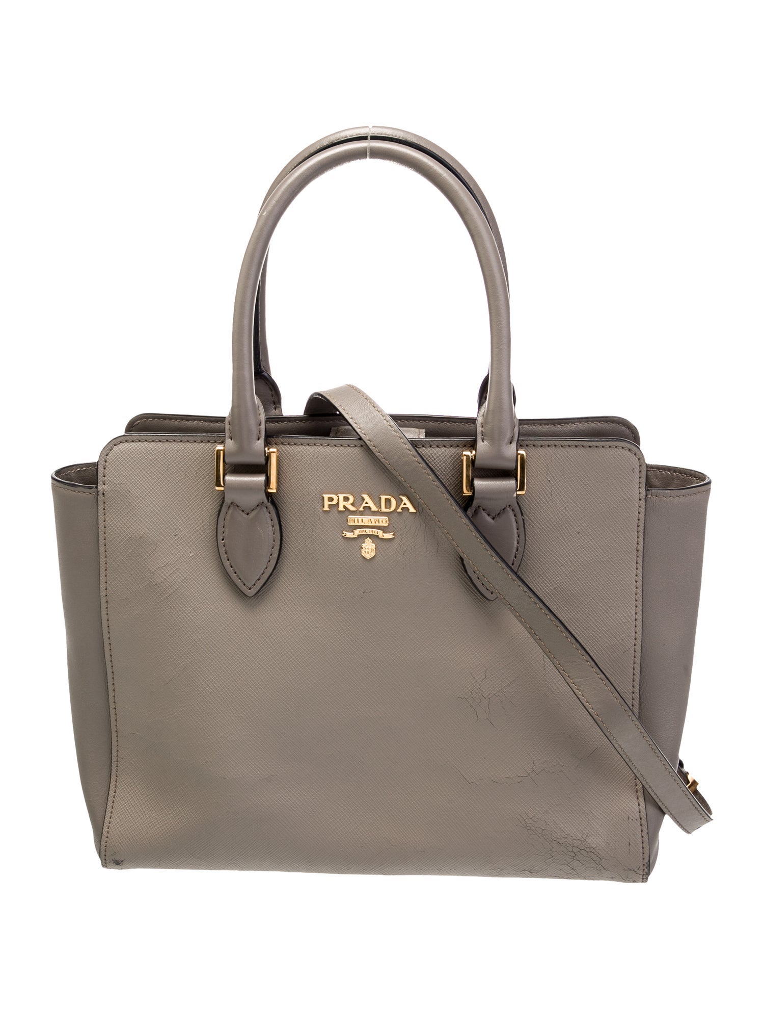 Prada Saffiano Leather Top Handle Bag