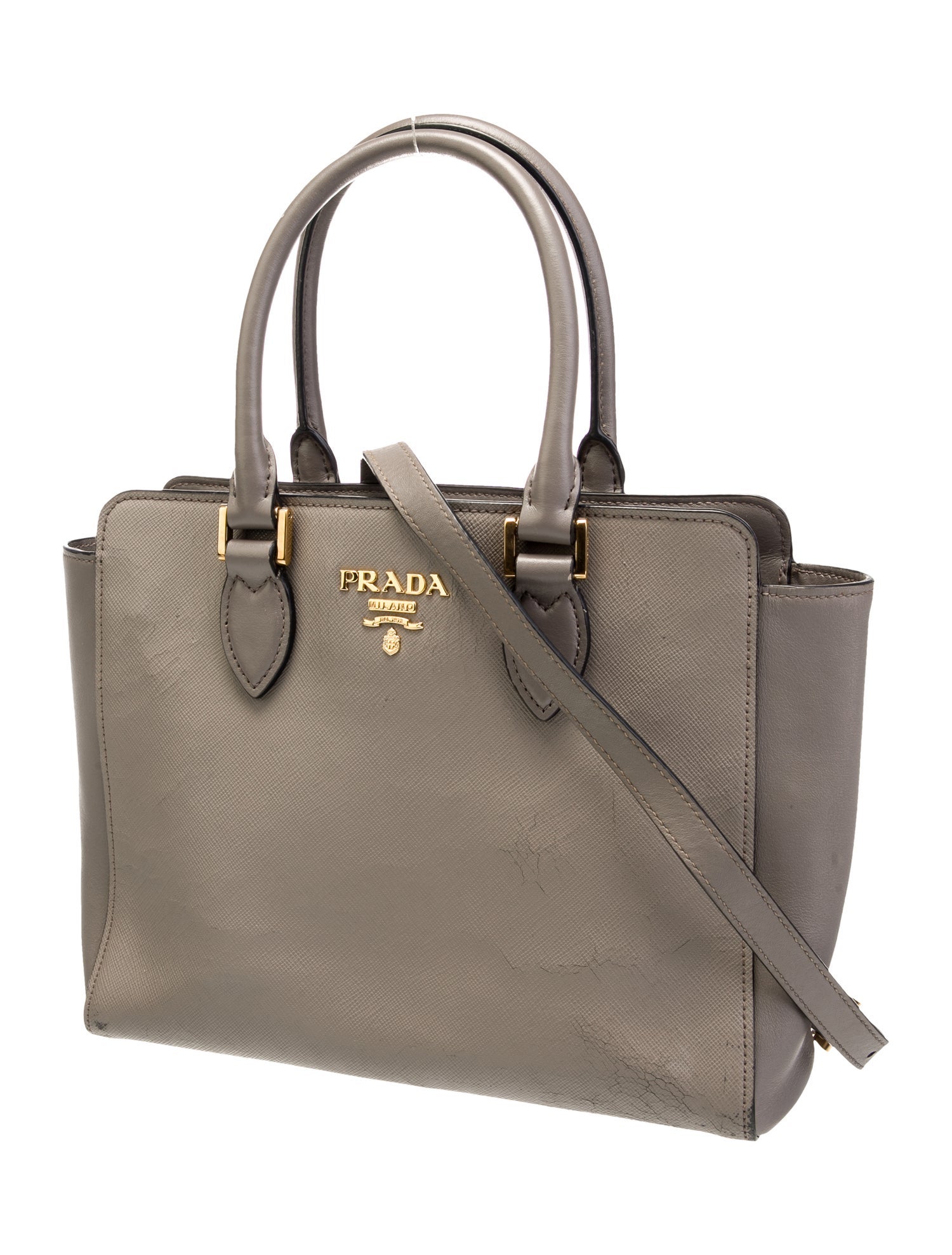 Prada Saffiano Leather Top Handle Bag