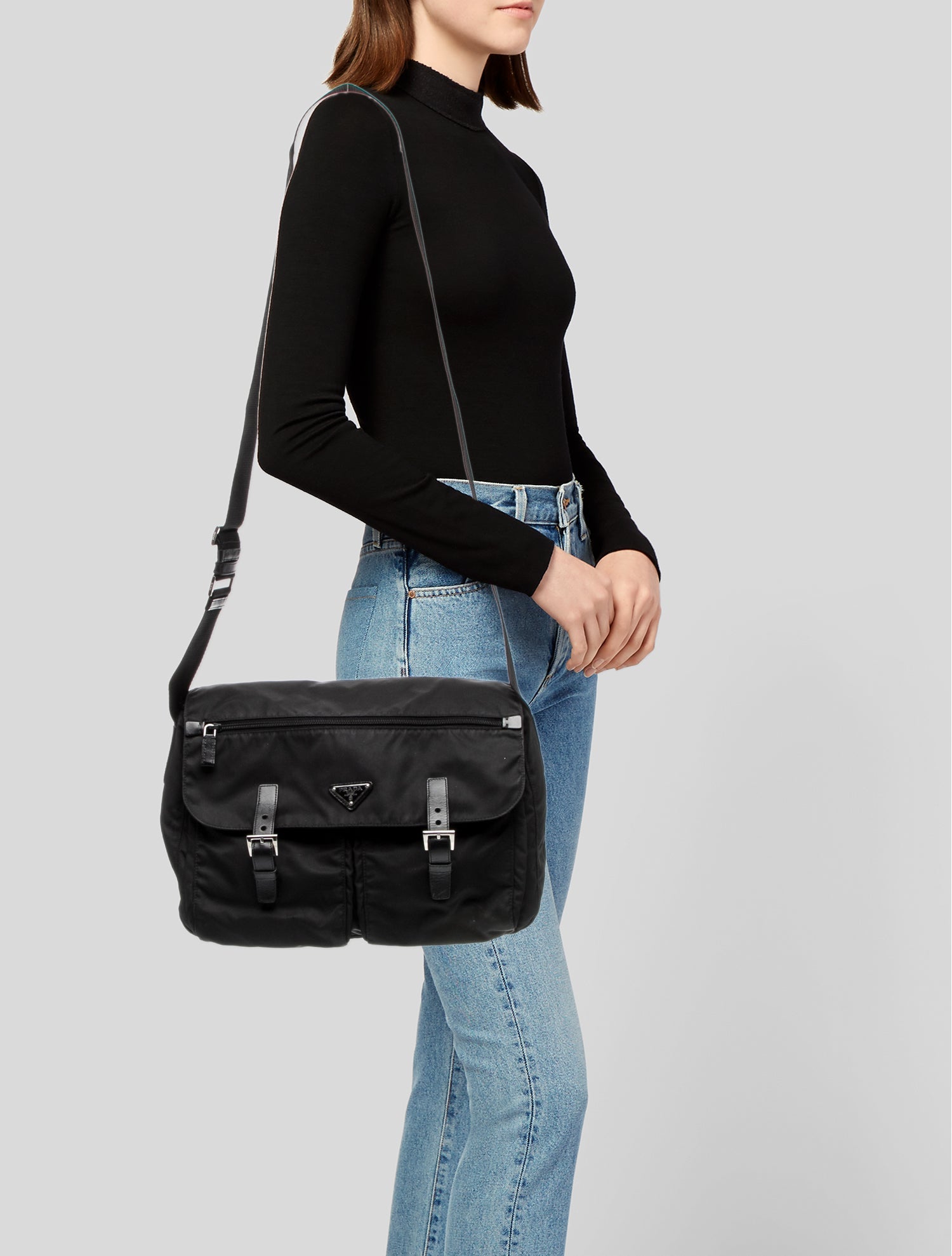 Prada Tessuto Nylon Messenger Bag