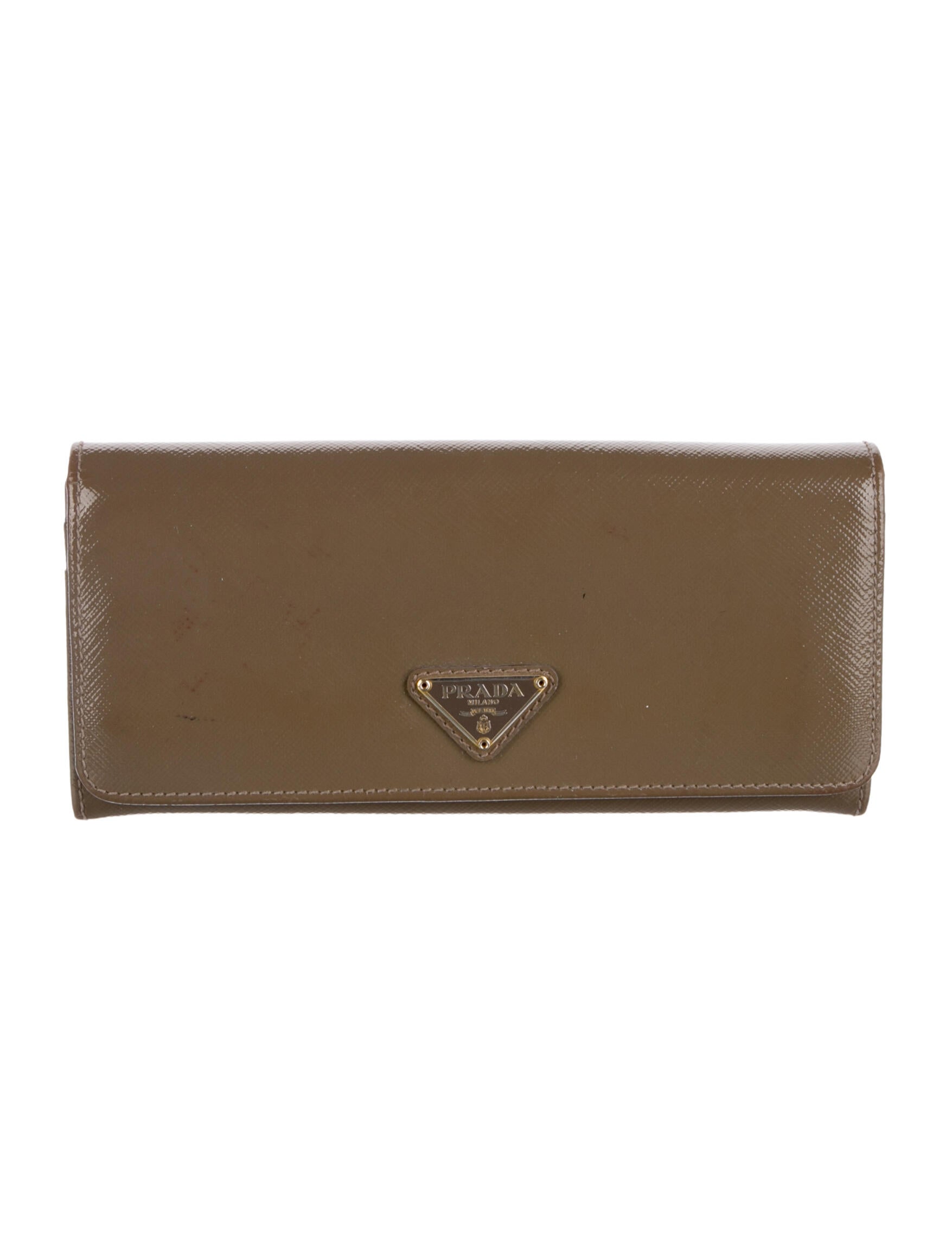 Prada Patent Leather Continental Wallet
