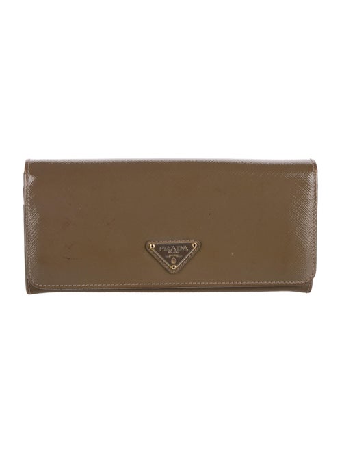 Prada Patent Leather Continental Wallet