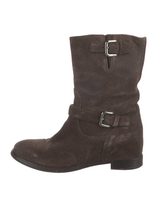 Prada Suede Moto Boots