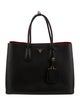 Prada Saffiano Cuir Leather Double Bag Large