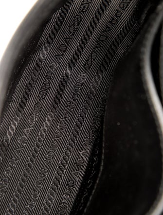 Prada Enameled Metal Triangle Identity