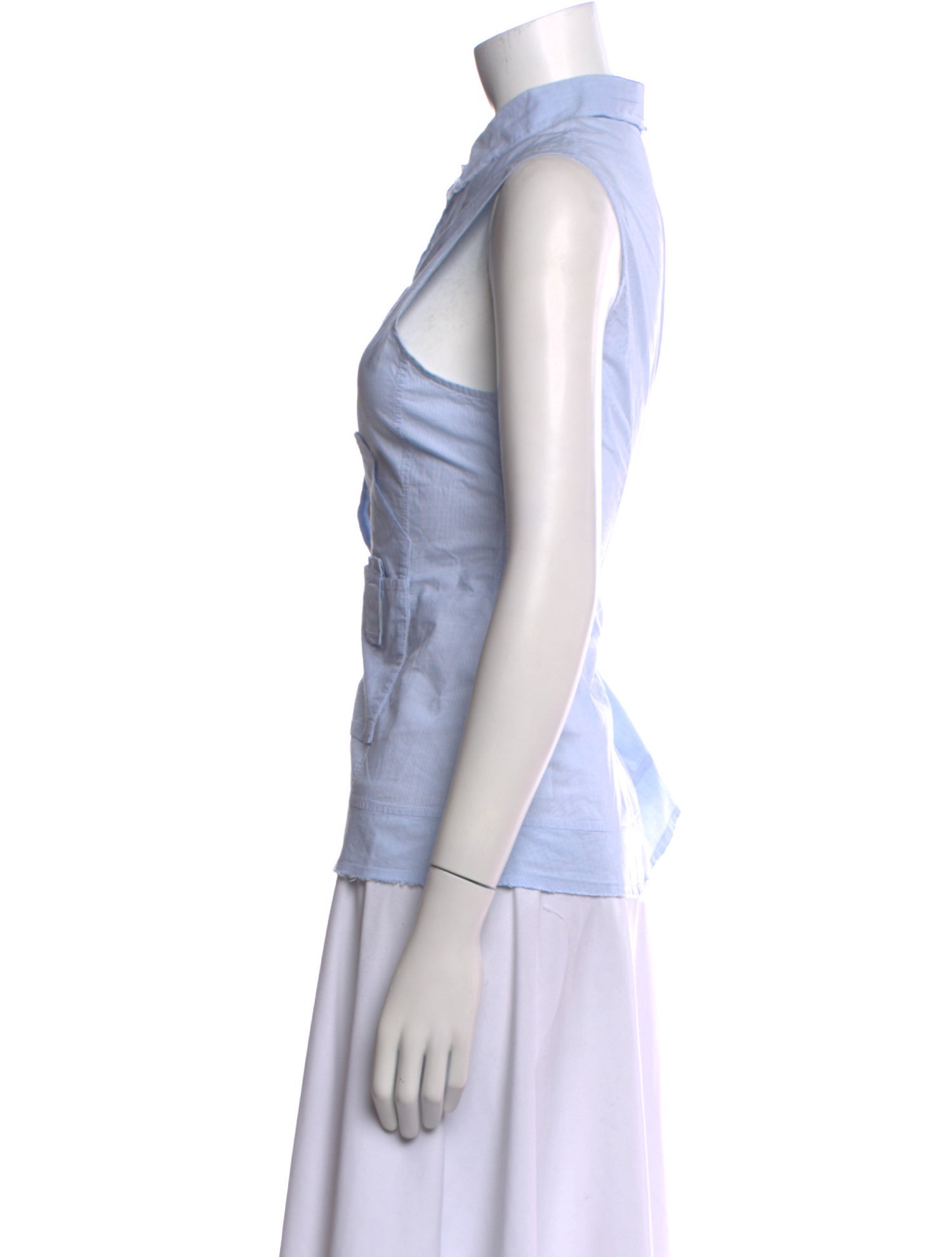 Prada Sleeveless Button-Up Top