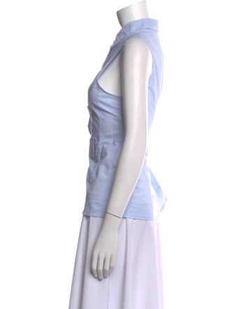Prada Sleeveless Button-Up Top