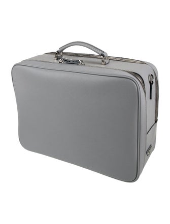 Prada Enameled Metal Triangle Briefcase