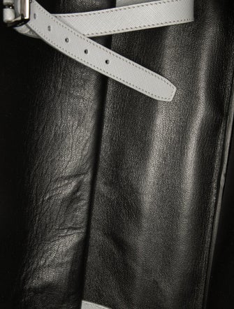 Prada Enameled Metal Triangle Briefcase