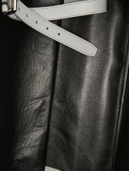 Prada Enameled Metal Triangle Briefcase