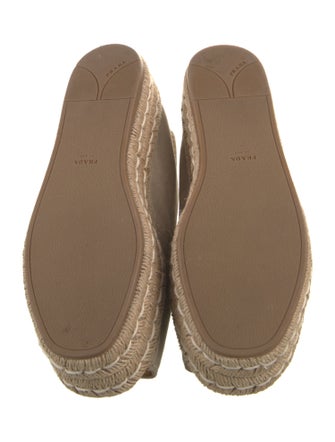 Prada Suede Whipstitch Trim Espadrilles