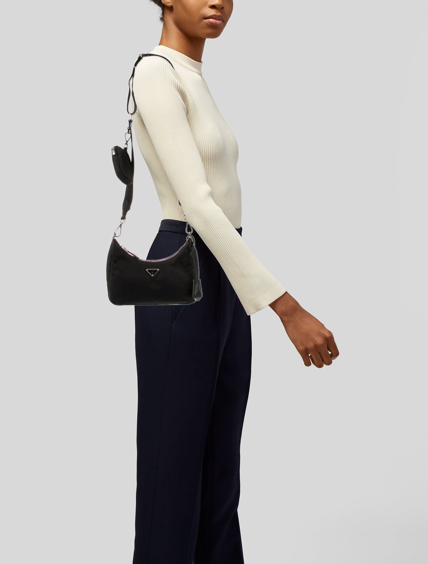 Prada Enameled Metal Triangle Re-Edition 2005