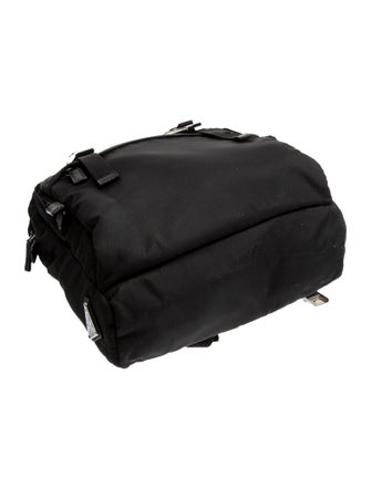 Prada Enameled Metal Triangle Weekender Bag