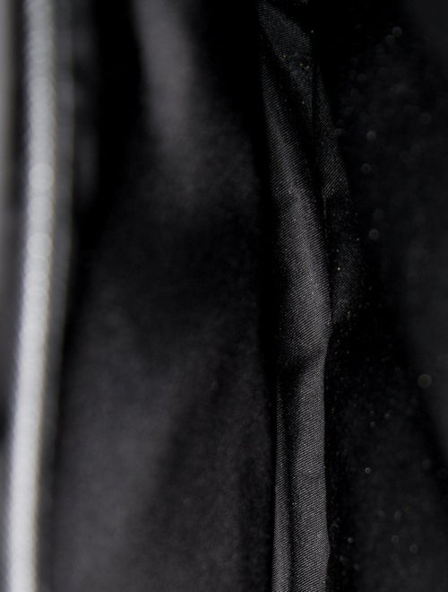 Prada Enameled Metal Triangle Weekender Bag