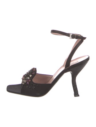 Prada 2004 Satin Slingback Sandals