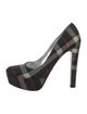 Prada Plaid Print Pumps