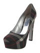 Prada Plaid Print Pumps