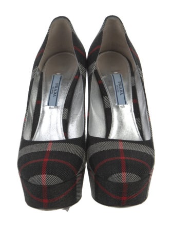 Prada Plaid Print Pumps